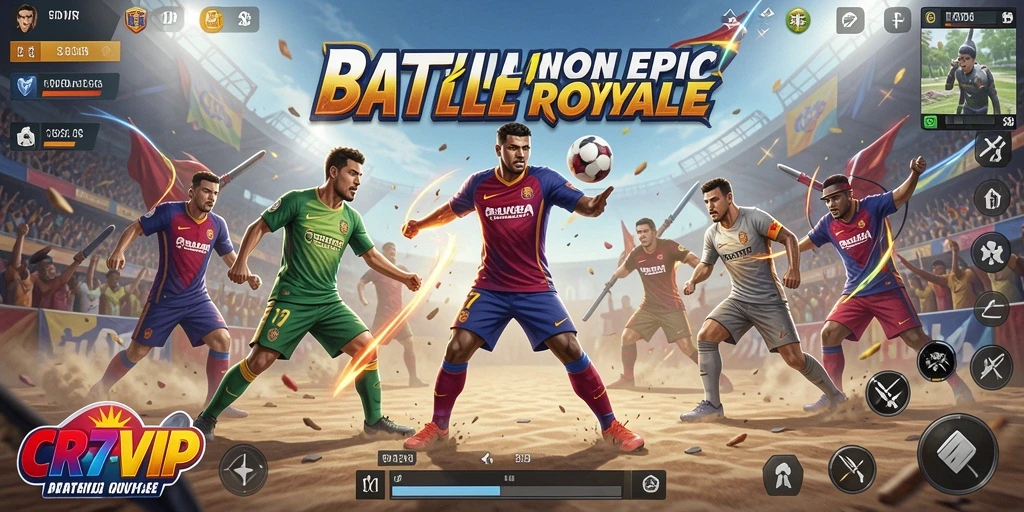 Tampilan gameplay CR7VIP yang menegangkan di arena Battle Royale.
