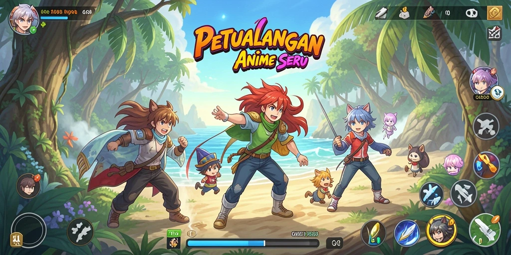 Gameplay G668 menunjukkan karakter Anime dalam pertempuran epik.