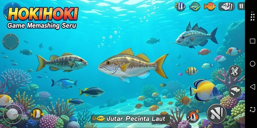 Tangkapan ikan yang mengesankan dalam gameplay HOKIHOKI.