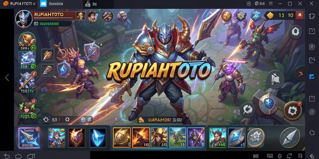 Screenshot utama RUPIAHTOTO menampilkan aksi seru dalam game SLG.