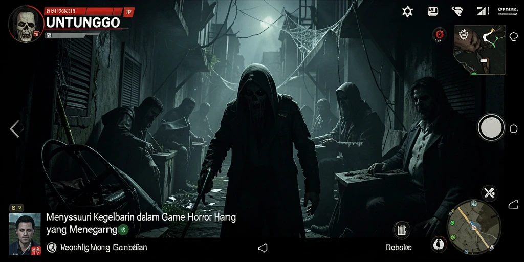 Gameplay UNTUNGGO yang menegangkan dan mencekam.