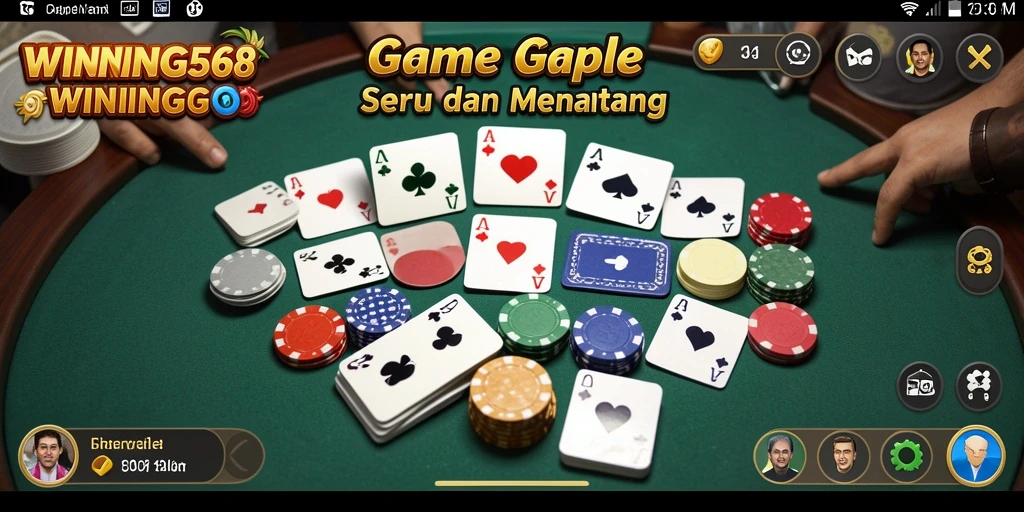 Tampilan gameplay Gaple yang menarik di WINNING568.